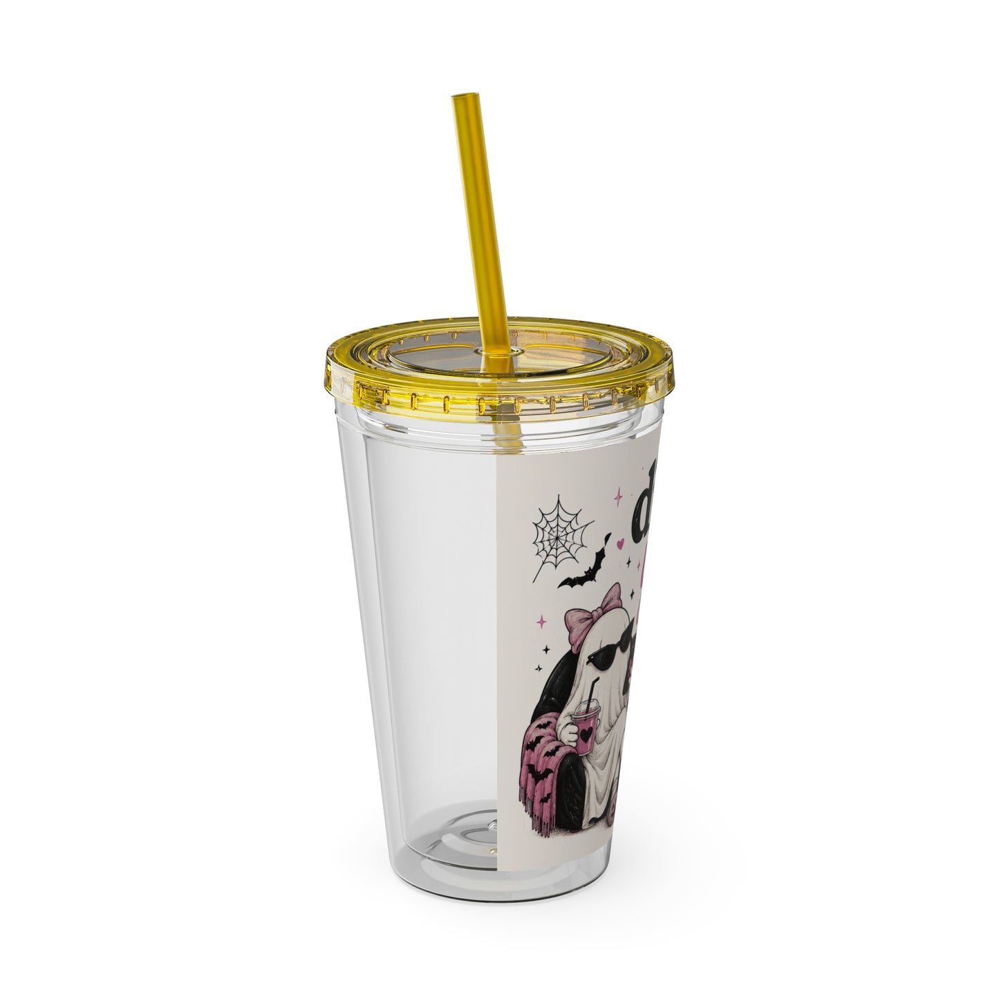 Did You Text First Halloween Tumbler | 16 oz Ghost Cup with Straw | Cute Pink Halloween Cup | Spooky Coquette Tumbler | Fall Gift
