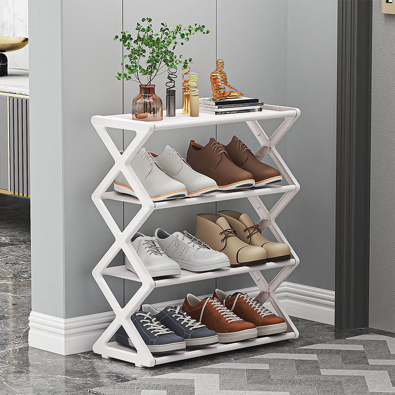 Space Saving Foldable 4-Tier Shoe Rack | Easy No-Tool Storage Organizer